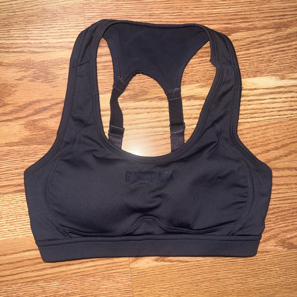 Navy Blue Gym Shark Sports Bra- Racerback